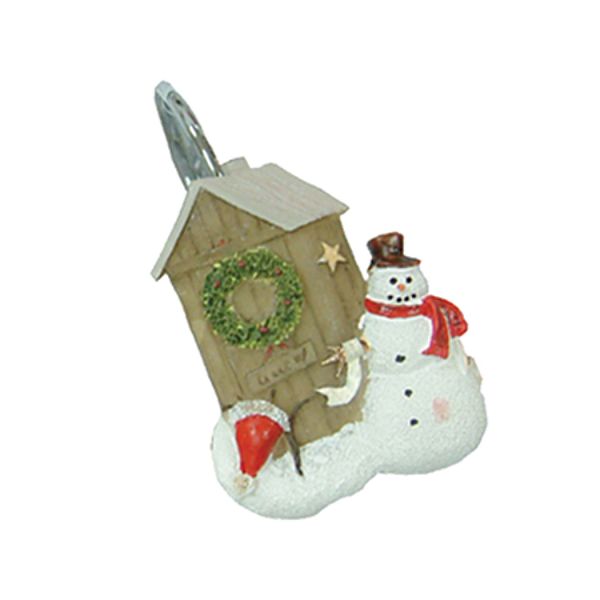Blonder Home Holiday Outhouses Set of 12 Shower Curtain Hooks