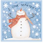 Blonder Home I Love Winter Shower Curtain