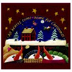 Blonder Home Primitive Snowmen Shower Curtain