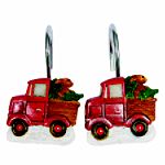 Blonder Home Truckin' with Santa Set of 12 Shower Curtain Hooks