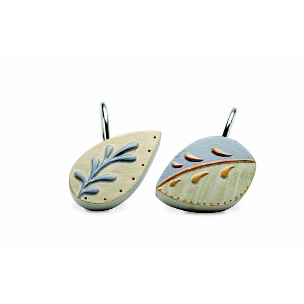 Blonder Home Fleur Parquet Set of 12 Shower Curtain Hooks