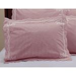 Teller Enterprises Gingham Battenberg Accent Pillow Sham King Size Cherry/White