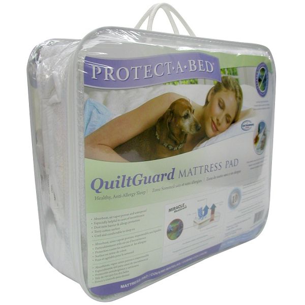 Protect-A-Bed QUILTGUARD QUILTED Mattress Pad/Waterproof /Allergy