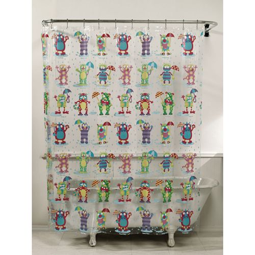  ALEX Moody Monster PEVA shower curtain 