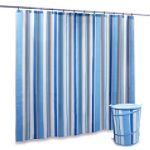 Elite Home Fashions Shower Curtain and Hamper Set
