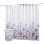 Elite Home Fashions Shower Curtain and Hamper Set
