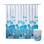 Elite Home Fashions Shower Curtain and Hook Set