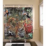 Whole Home Jungle Cat Vinyl Shower Curtain