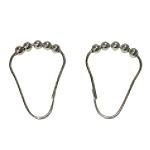 Cannon Chrome Roller Ball Shower Curtain Hooks