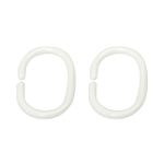Cannon Plastic C White Shower Curtain Hooks