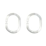 Cannon Plastic C Clear Shower Curtain Hooks