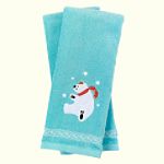Double Star Comfort & Joy Polar Bear 2 pc Hand Towel Set