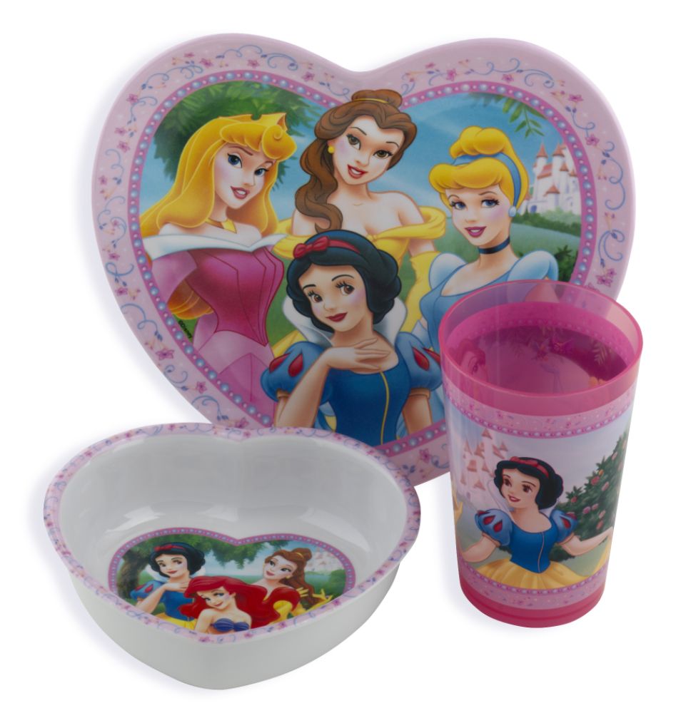 Disney Princesses 3pc Dinnerware Set