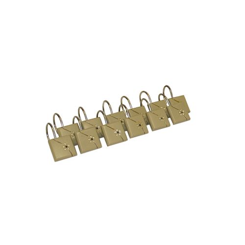 Asia Taupe Shower Curtain Hooks