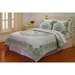 Green Dahlia Quilt Set
