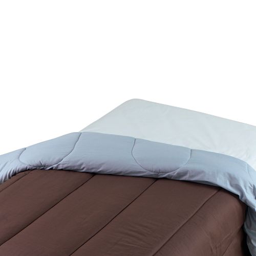 Great Price Chocolate / Light Blue Reversible Comforter