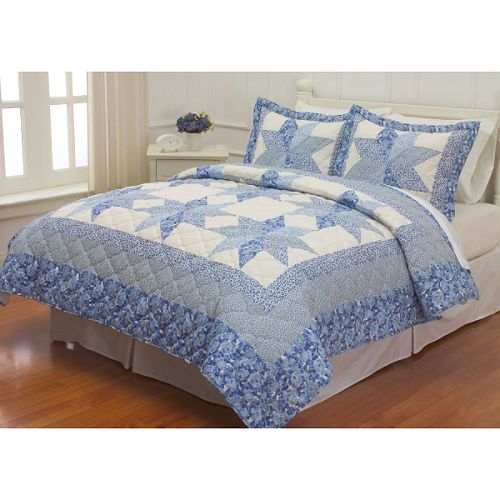 Colormate Blue Magnolia Star Quilt Mini Set