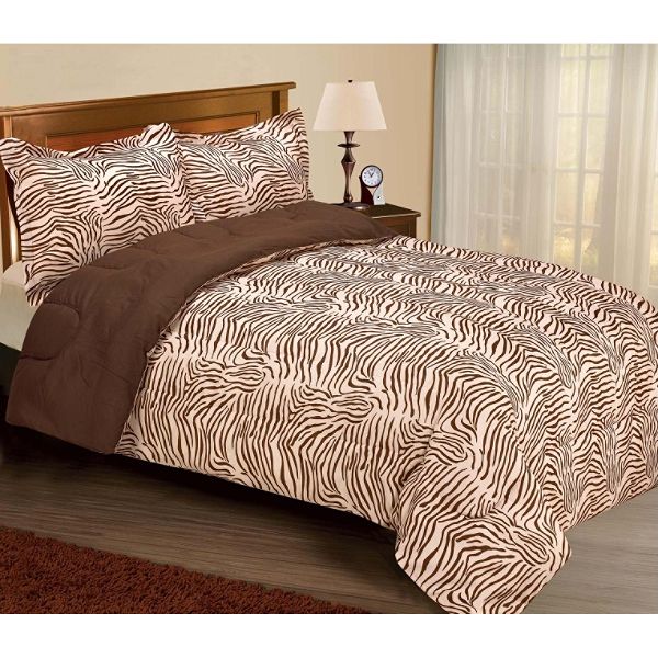  Colormate Zebra Microfiber Mini Comforter Set 