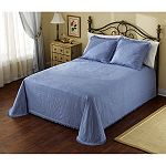 Sears Matelasse Fringe Pillow Sham - Blue