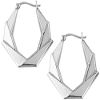 Spiked Oval Hoop Earrings, Sterling Silver