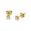 1/4ct tw Princess Diamond Stud Earrings, 10K