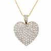 1ct tw Pave Diamond Heart Pendant