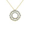 1ct tw RGI Certified Diamond Double Circle Necklace in 10K Yellow Gold