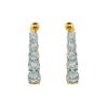 1/4ct tw Diamond 5-Stone Journey Removable Dangle Earrings 10K Yellow Gold