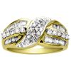 1/2 ct tw Round & Baguette Diamond Fashion Ring 10K