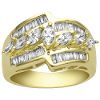 Marquise and Baguette Diamond RGI Certified Fashion Ring, 14K