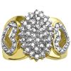 Diamond Cluster Ring With Hearts