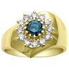 1ct tw Enhanced Blue Center with White Diamonds RGI Certified Ring, 10K