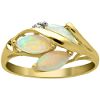 Marquise Opal and Diamond Ring