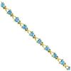 Blue Topaz Trillion Bracelet - 8in