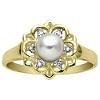 Pearl with Diamond Accents Ring, 10K