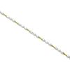 Freshwater Pearl Bracelet With Gold Pinched Bead Spacers