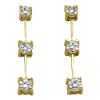 1/2ct tw RGI Certified Three Stone Earrings 14K