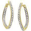 1ct tw RGI Certified Diamond Hoop Earrings 14K
