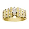 1ct Marquise and Round Diamond Ring