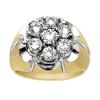 Brushed Finish 3ct Diamond Cluster Ring