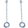Circle Drop Dangle Earrings in Sterling Silver