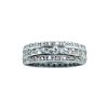 Cubic Zirconia 3-Row Eternity Band in Sterling Silver