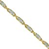 2ct tw RGI Certified Princess Diamond and Square Station Link 7in Bracelet in 10K Yellow Gold