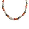 Multi-Color Cultured Freshwater Ringed Pearl 18in Strand Necklace. 14K.Gold Cl