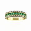 Square Created Emerald and Diamond Ring in 10K Yellow Gold