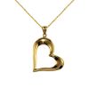 Dimensional Heart Pendant in 10K Yellow Gold