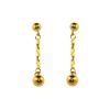 Ball Stud with Twist Stick and Ball Dangle Earrings in 14K Yellow Gold