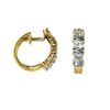 1/2ct tw Diamond Two-Row Hoop Earrings in 10K Yellow Gold