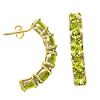 Peridot J Hoop Earrings