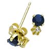 Sapphire & Diamond Accent Earrings